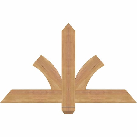 Ekena Millwork Redmond Smooth Timber Gable Bracket, Western Red Cedar, 36"W x 21"H x 1 1/2"D x 3 1/2"F, 14/12 Pitch GBW036X21X0204RED00SWR